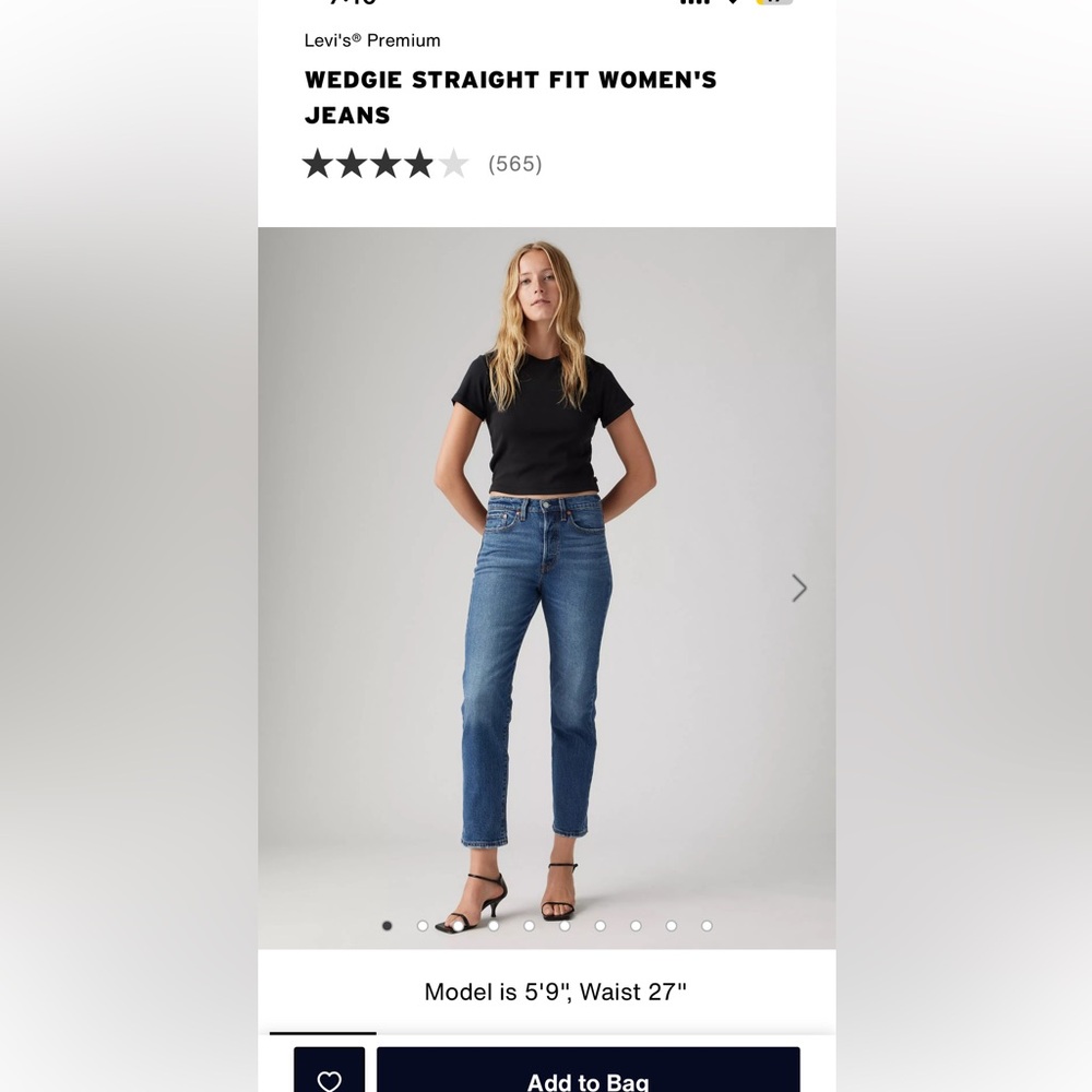 Levi Wedgie Straight Jean